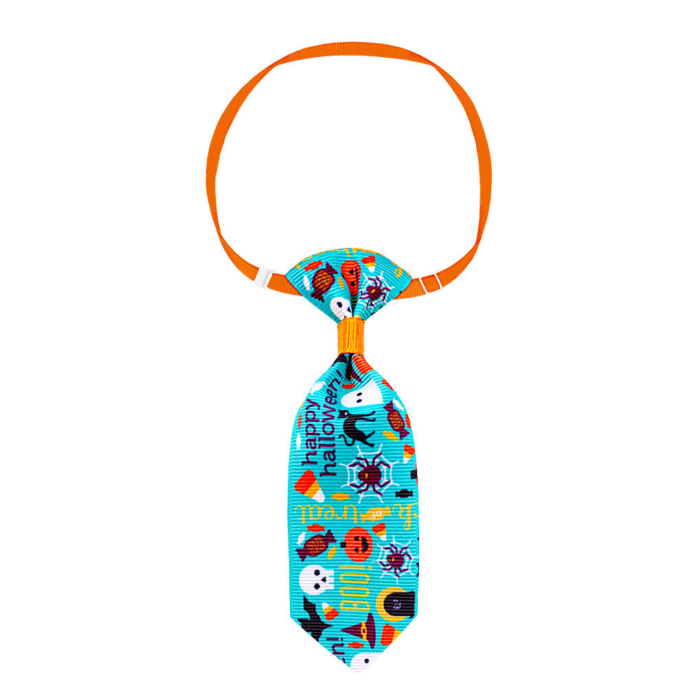 De nieuwe Wonderland Pet Halloween-serie met Halloween-schedel en stropdas