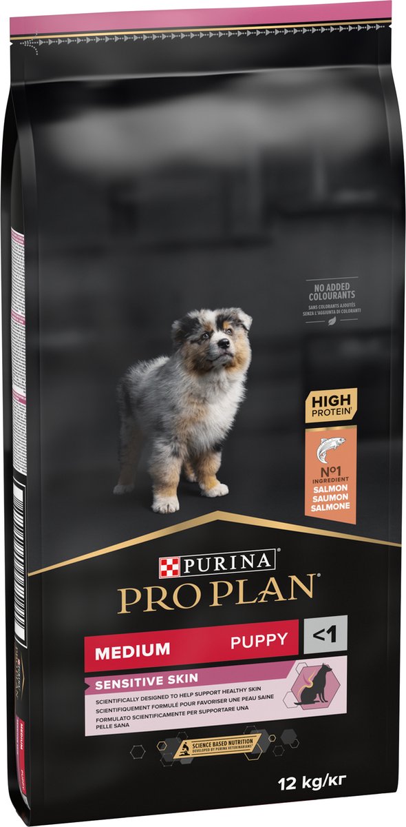 PURINA® PRO PLAN® Sensitive Skin Medium Puppy - Hondenvoer - Zalm 12kg