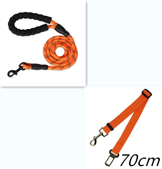 Reflecterende hondenriem van nylon, hondenriem met touw voor kleine, middelgrote en grote honden, wandeltraining, huisdierbenodigdheden