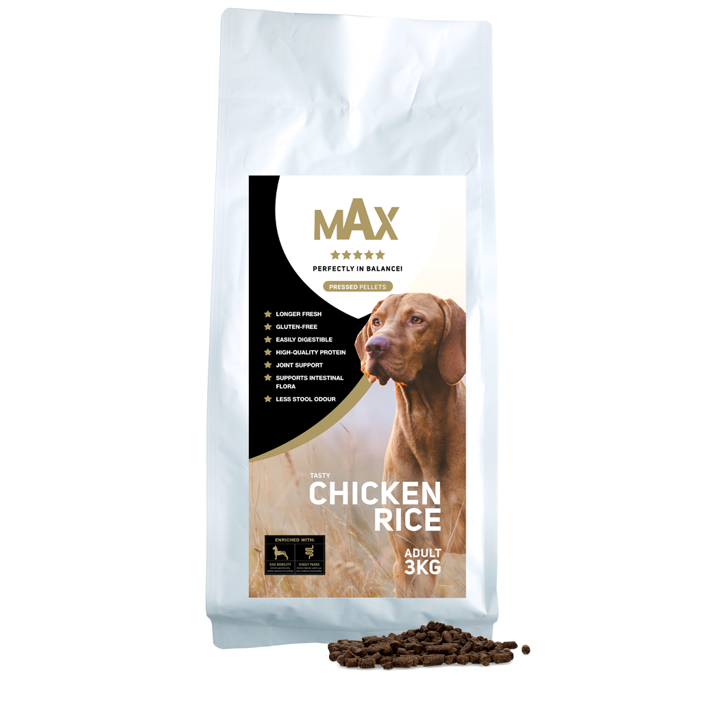 Max Volwassen Geperste Brokken Kip & Rijst 3 kg