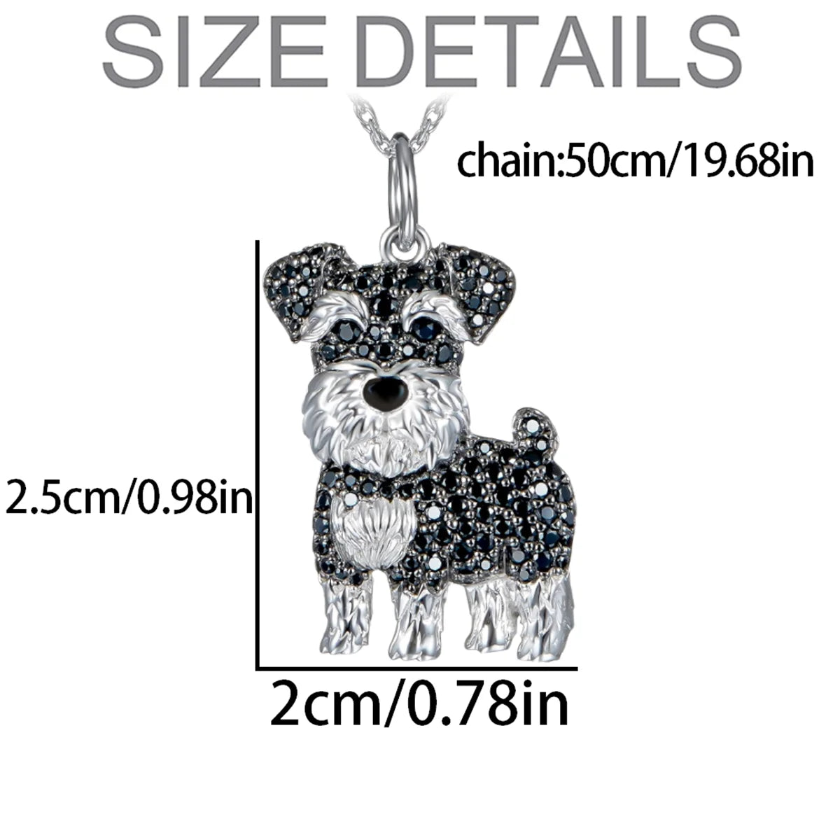 Schnauzer Hondenhanger Ketting - Elegant Puppy Sieraden Cadeau