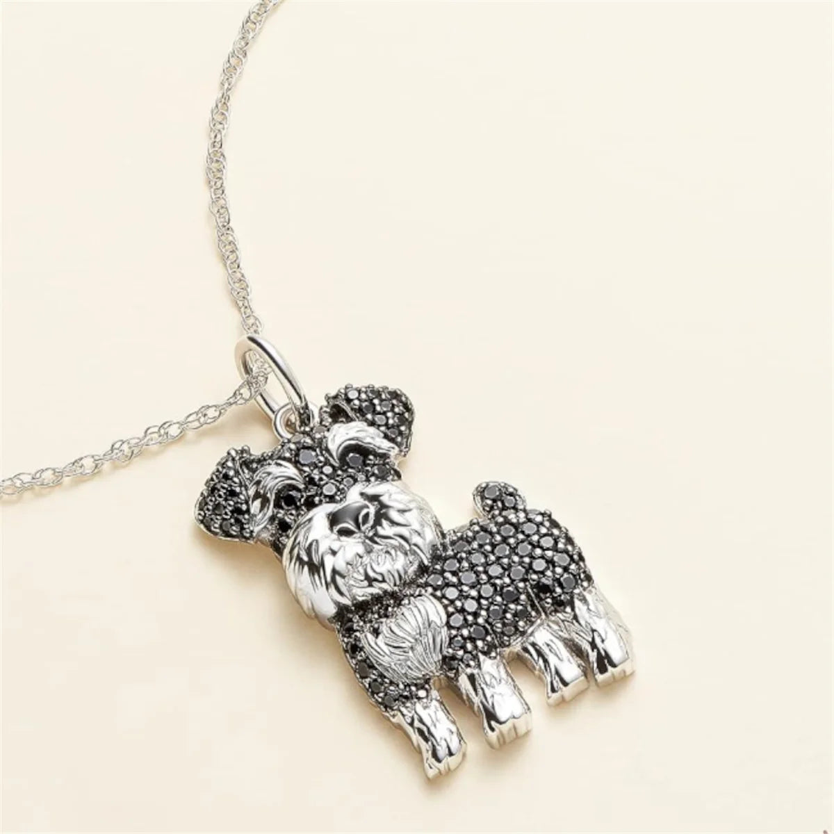 Schnauzer Hondenhanger Ketting - Elegant Puppy Sieraden Cadeau