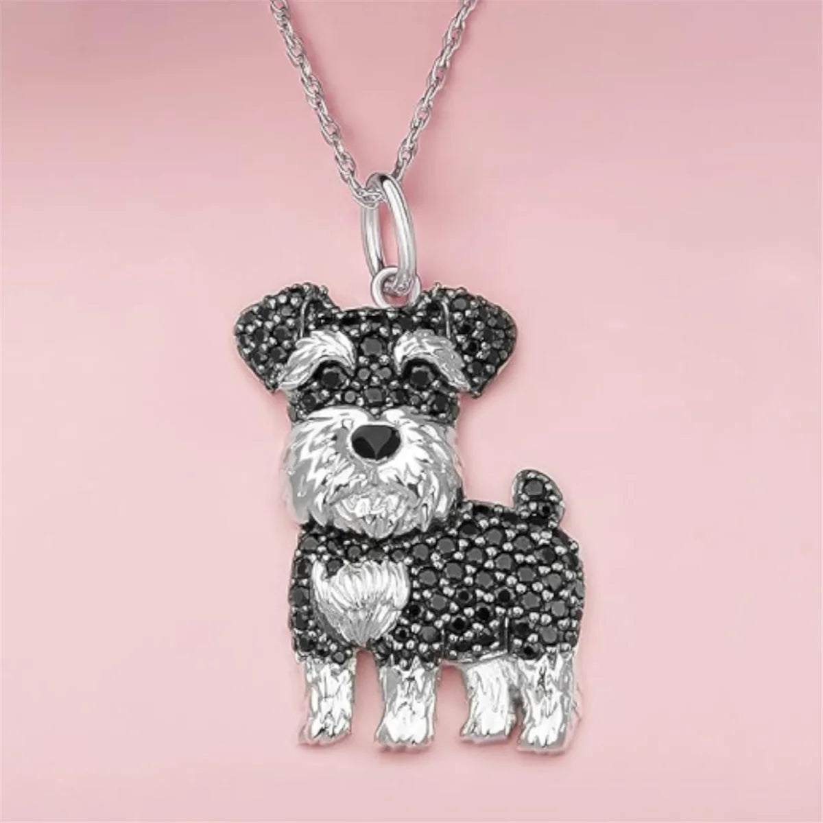 Schnauzer Hondenhanger Ketting - Elegant Puppy Sieraden Cadeau