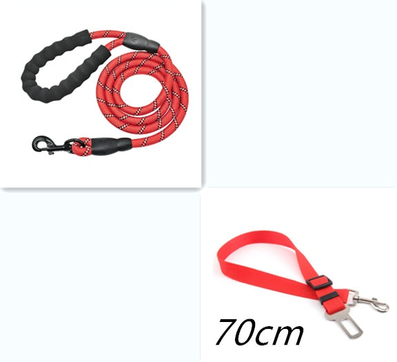 Reflecterende hondenriem van nylon, hondenriem met touw voor kleine, middelgrote en grote honden, wandeltraining, huisdierbenodigdheden