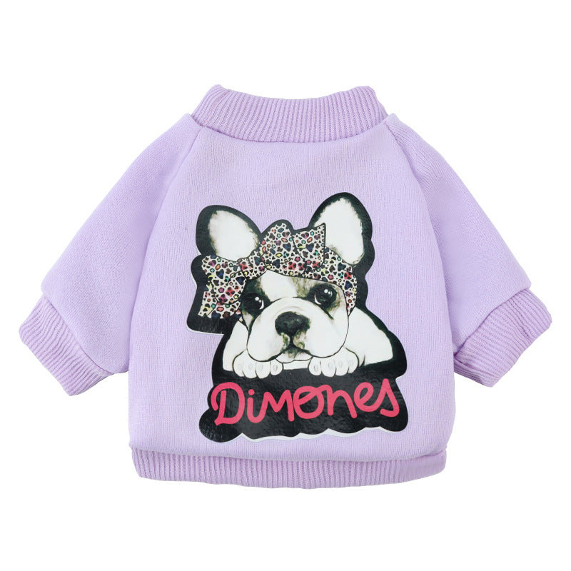 Tweebenige hoodie van polyester voor honden