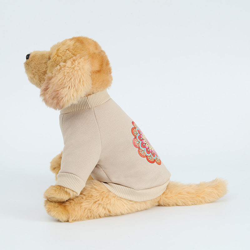 Tweebenige hoodie van polyester voor honden