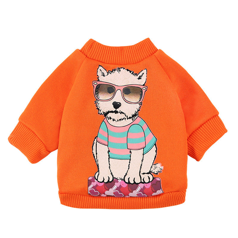 Tweebenige hoodie van polyester voor honden