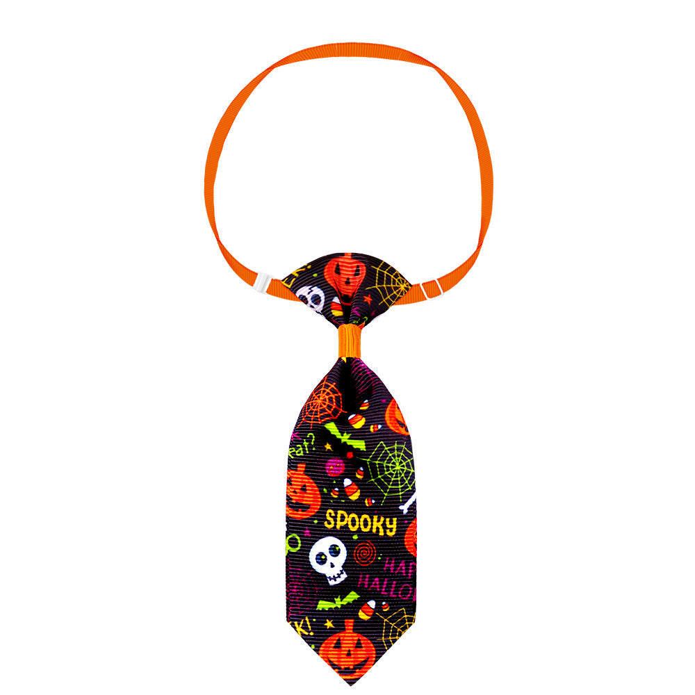 De nieuwe Wonderland Pet Halloween-serie met Halloween-schedel en stropdas