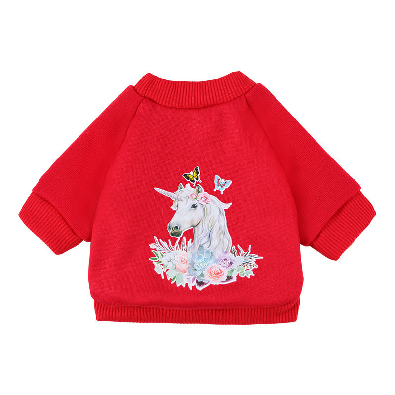 Tweebenige hoodie van polyester voor honden