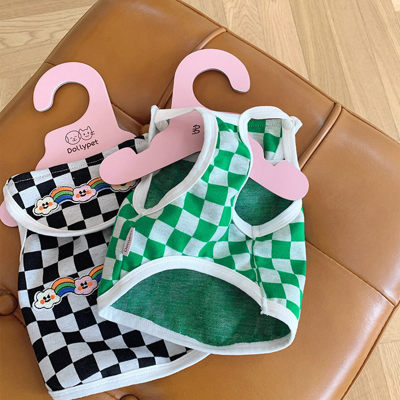 Slabbetje Schaakbord Modemerk Vest Huisdier Hond
