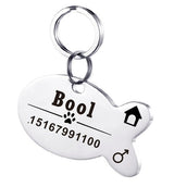 Gepersonaliseerde honden-ID-tag van roestvrij staal voor huisdieren