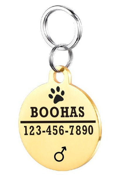 Gepersonaliseerde honden-ID-tag van roestvrij staal voor huisdieren