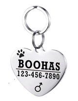 Gepersonaliseerde honden-ID-tag van roestvrij staal voor huisdieren