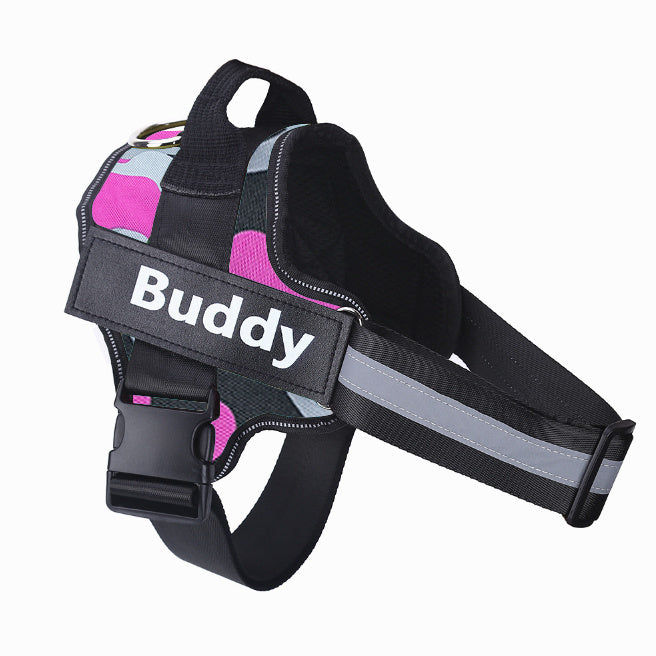 Personalized Dog Harness Reflective Breathable Adjustable