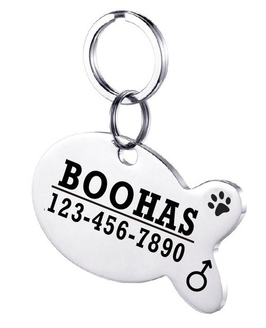Gepersonaliseerde honden-ID-tag van roestvrij staal voor huisdieren