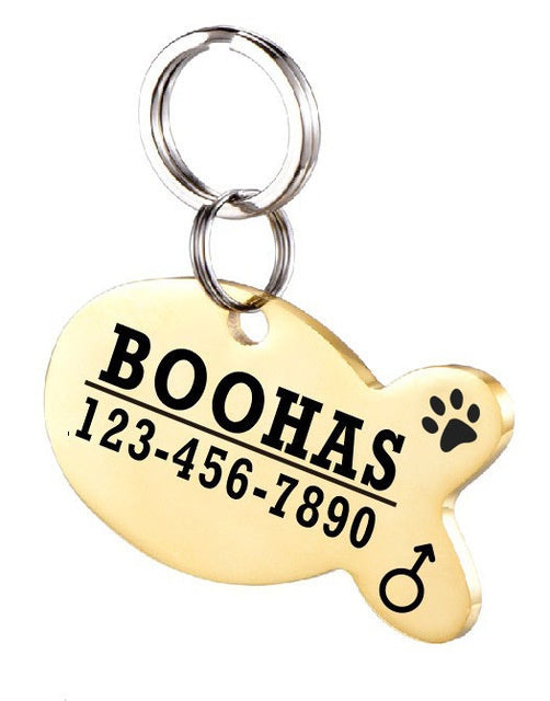 Gepersonaliseerde honden-ID-tag van roestvrij staal voor huisdieren