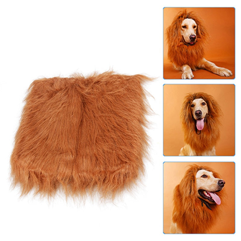 Schattige huisdier cosplay kleding transfiguratie kostuum leeuw manen winter warme pruik kat grote hond feestdecoratie met oor huisdier kleding