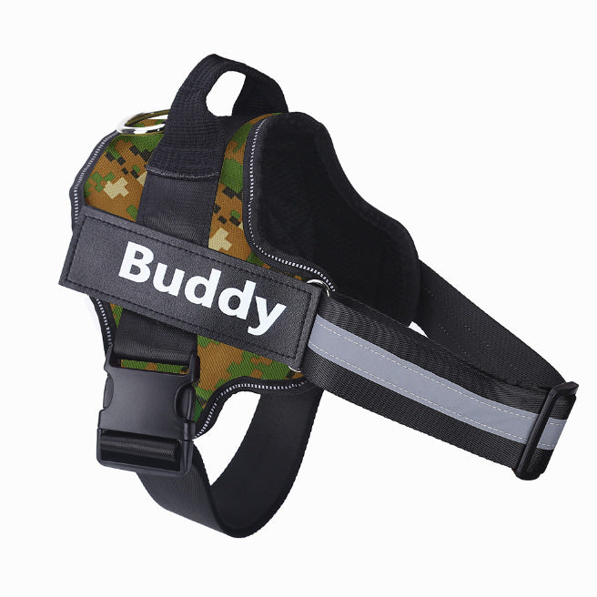 Personalized Dog Harness Reflective Breathable Adjustable