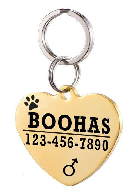 Gepersonaliseerde honden-ID-tag van roestvrij staal voor huisdieren