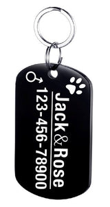 Gepersonaliseerde honden-ID-tag van roestvrij staal voor huisdieren