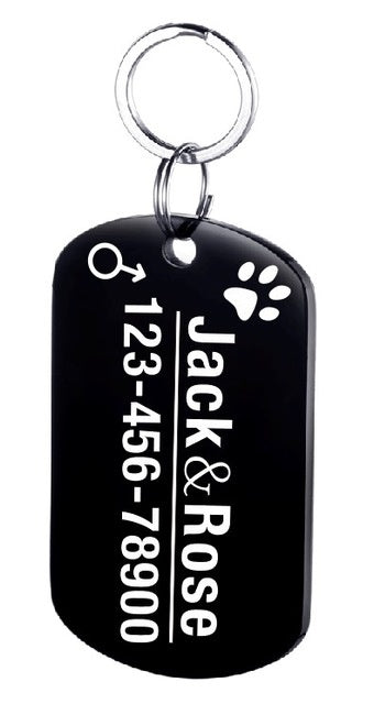 Gepersonaliseerde honden-ID-tag van roestvrij staal voor huisdieren