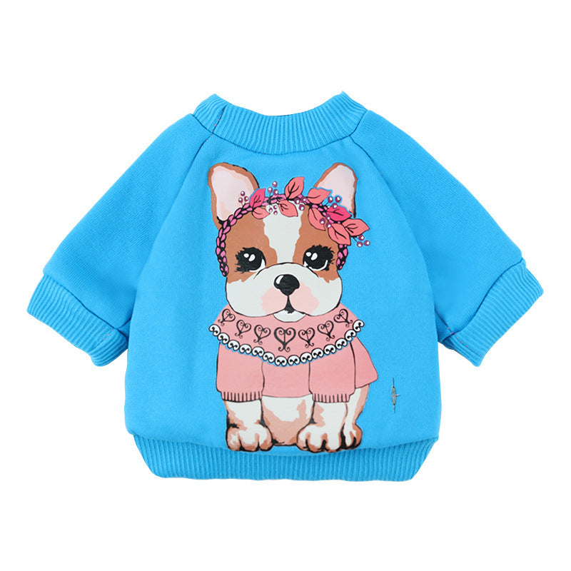 Tweebenige hoodie van polyester voor honden