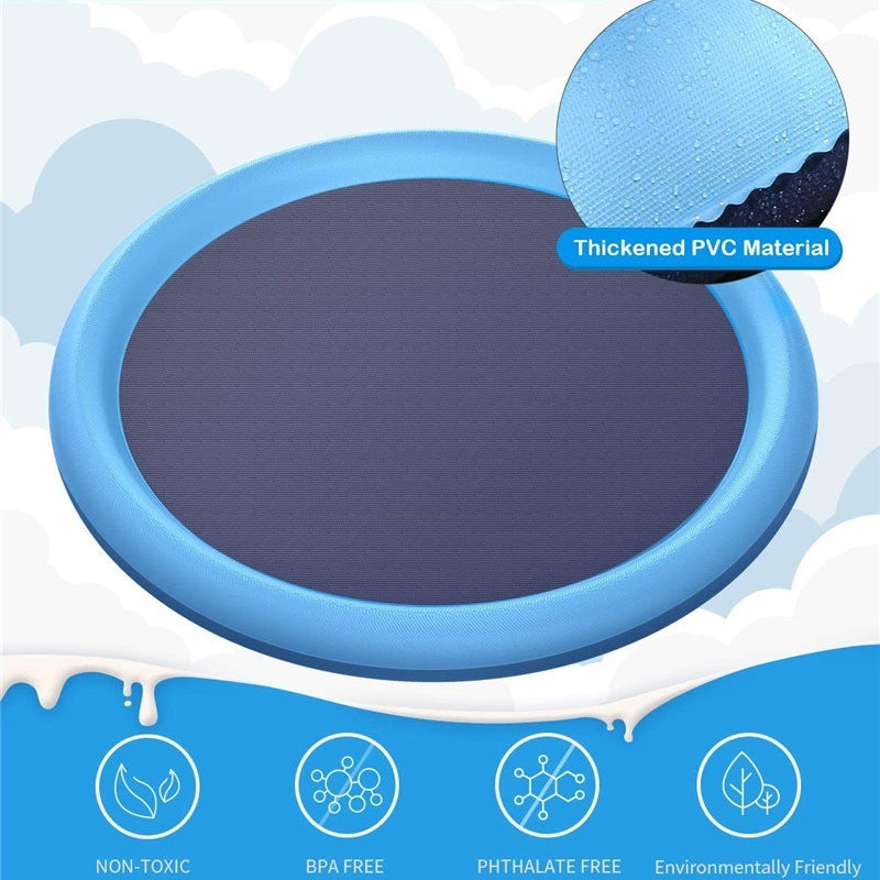 Non-Slip Splash Pad For Kids And Pets Pool Summer Outdoor Water Backyard Fountain