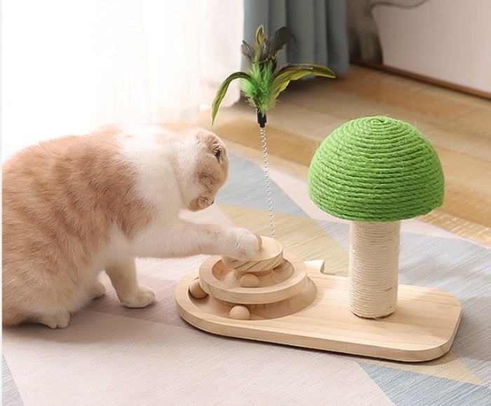Speelgoed voor katten, krabpaal voor katten, meubels voor huisdieren, krabpaal voor katten, krabpaal voor katten, dubbele sisalballen, accessoires voor katten