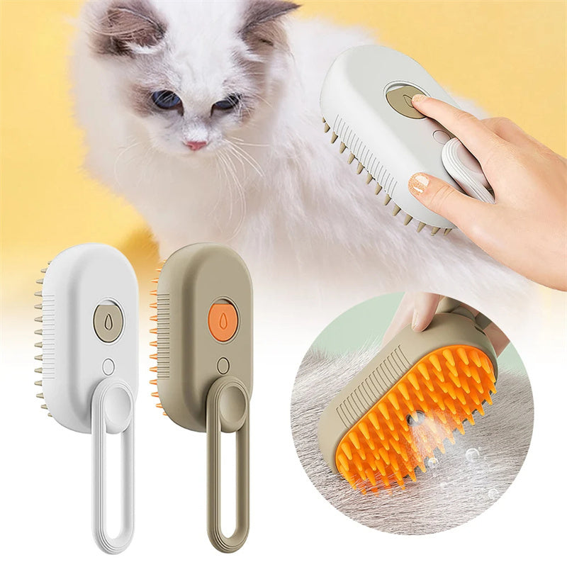 Steam Brush for Dog/Cat 3 In 1