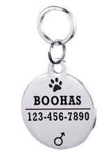 Gepersonaliseerde honden-ID-tag van roestvrij staal voor huisdieren