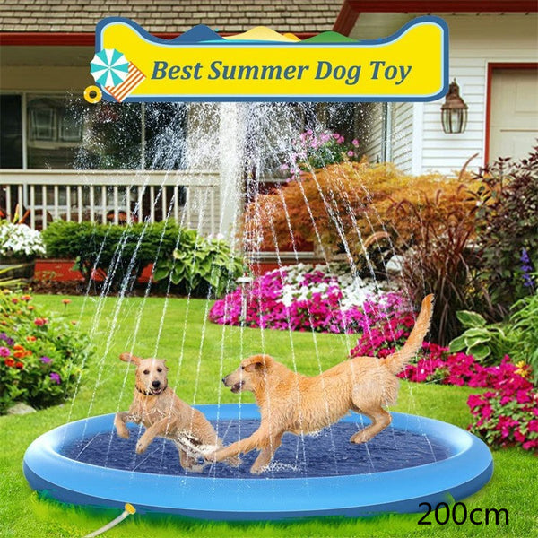 Non-Slip Splash Pad For Kids And Pets Pool Summer Outdoor Water Backyard Fountain