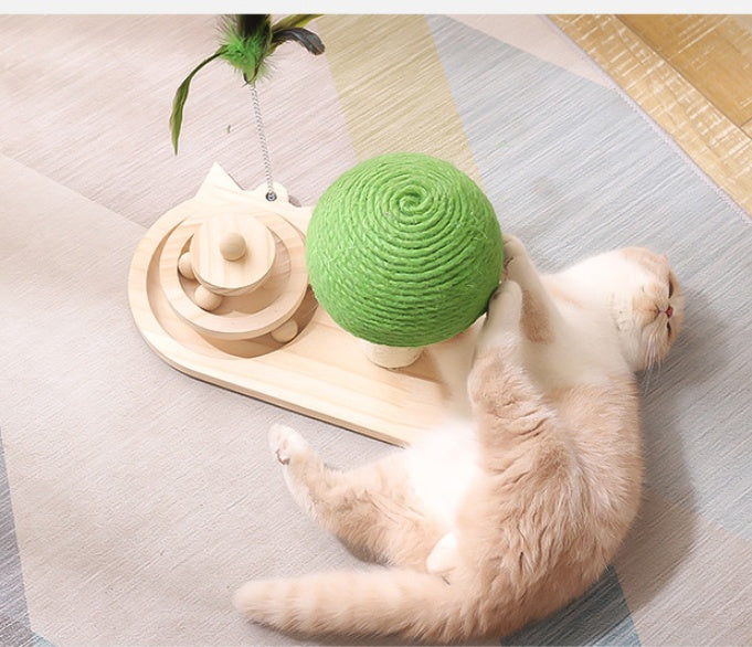 Speelgoed voor katten, krabpaal voor katten, meubels voor huisdieren, krabpaal voor katten, krabpaal voor katten, dubbele sisalballen, accessoires voor katten