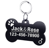 Gepersonaliseerde honden-ID-tag van roestvrij staal voor huisdieren