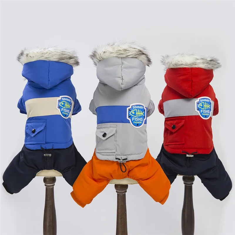 Waterproof Winter Pet Dog Jacket Jumpsuit