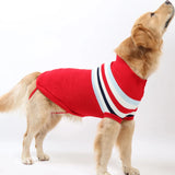 Stripe Big Dog Sweater Winter Warm Pet Clothes