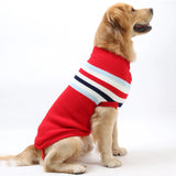 Stripe Big Dog Sweater Winter Warm Pet Clothes