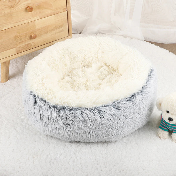 Plush Fluffy Dog Bed - Cozy Washable Sofa