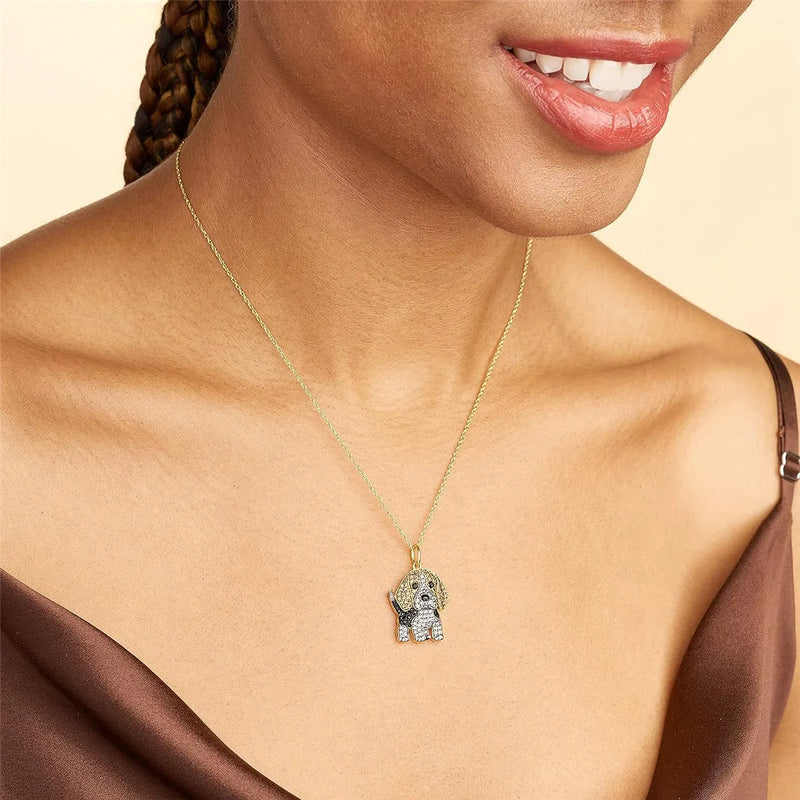 Beagle Pendant Necklace – Elegant Puppy Jewelry Gift