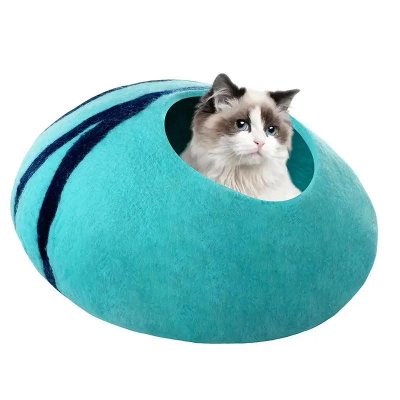 Handcrafted Wool Cat Bed