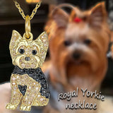 Yorkshire Puppy Pendant Necklace - Elegant Jewelry for Dog Lovers