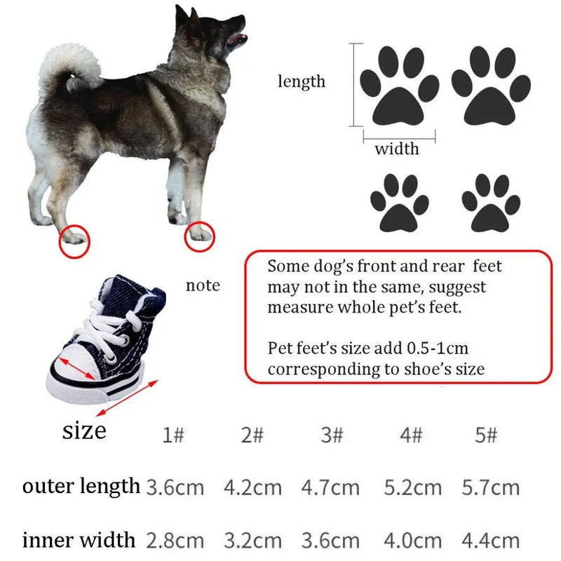 4pcs Cute Outdoor Breathable Pet Booties for Small Dogs/Cats