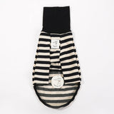 Pet Black White Striped Clothing New Italian Greyhound