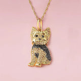 Yorkshire Puppy Pendant Necklace - Elegant Jewelry for Dog Lovers