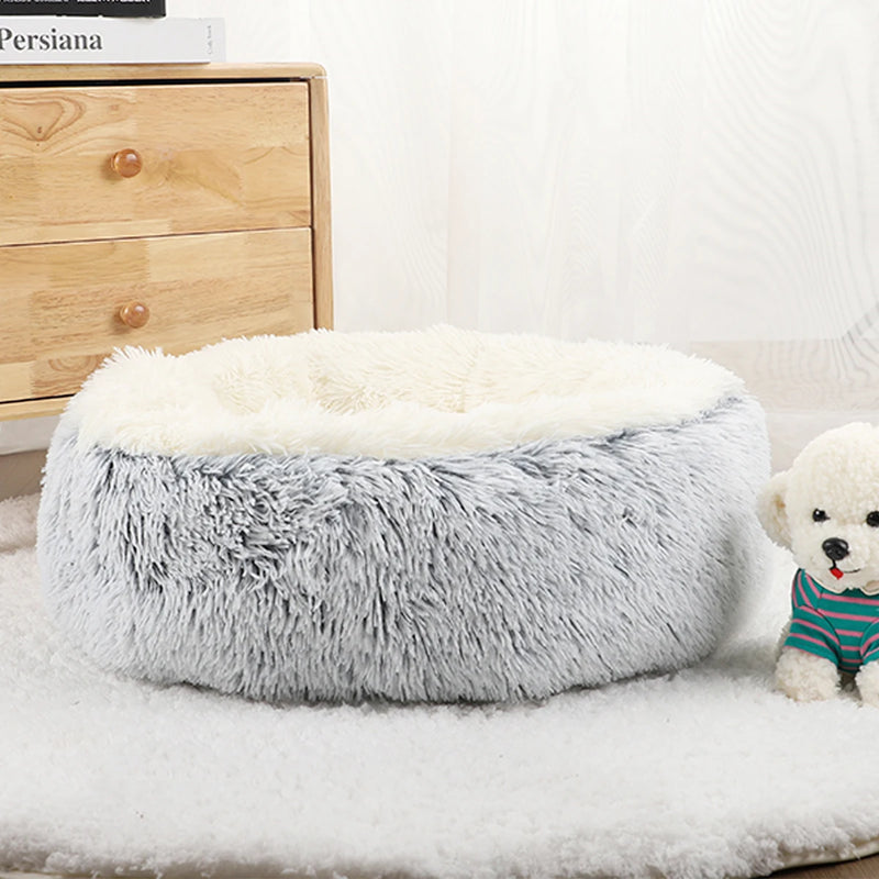 Plush Fluffy Dog Bed - Cozy Washable Sofa