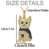 Yorkshire Puppy Pendant Necklace - Elegant Jewelry for Dog Lovers