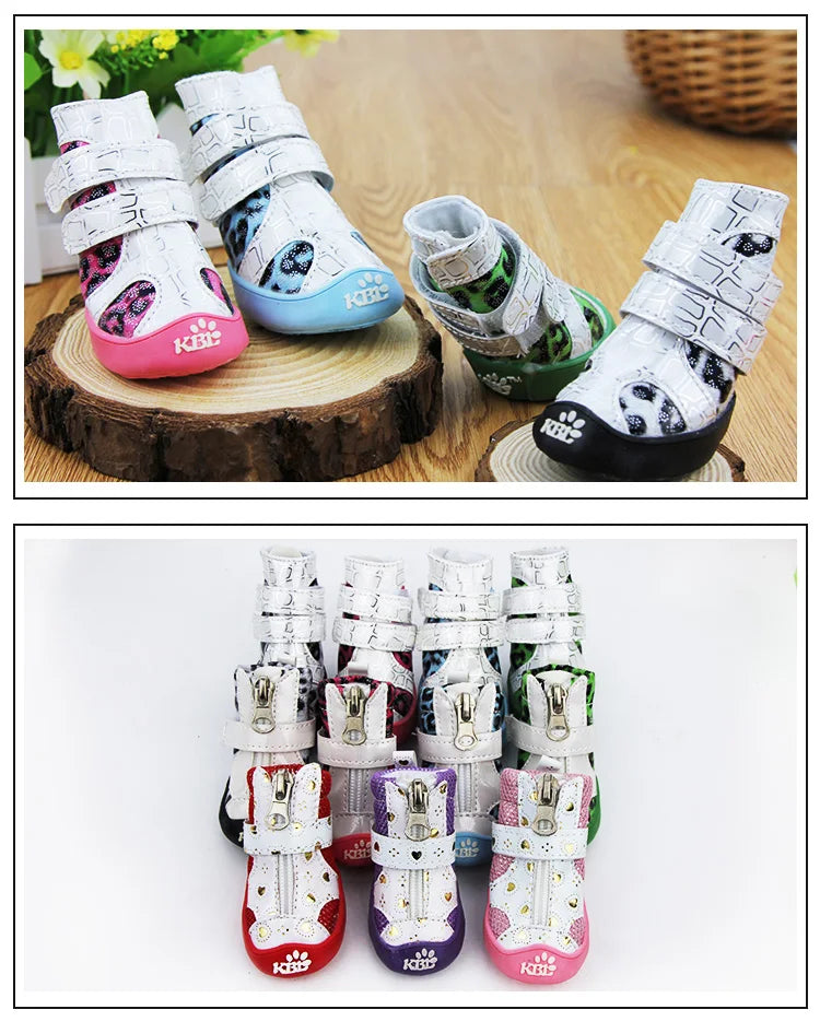 Small Dog Booties 4PCS Cute Breathable Shoes