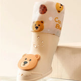 Pet Silicone Bear Rain Shoes Set - Anti Slip Waterproof Booties