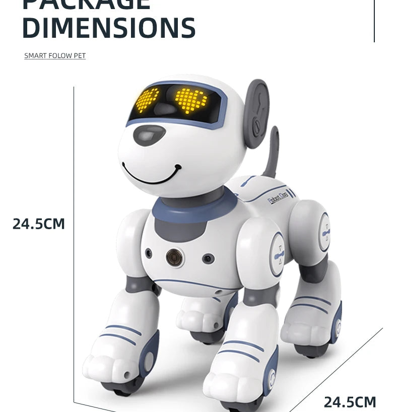 RC Stunt Robot Pies Inteligentne roboty Zabawka dla dzieci Zdalne sterowanie Muzyka Dotyk Taniec Śpiewanie Podążaj Chodzące Elektryczne Zwierzęta Dla Dziewczynki