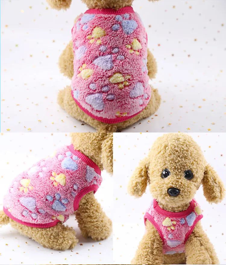 Cute Printed Clothing for Small Pets Warm&Soft