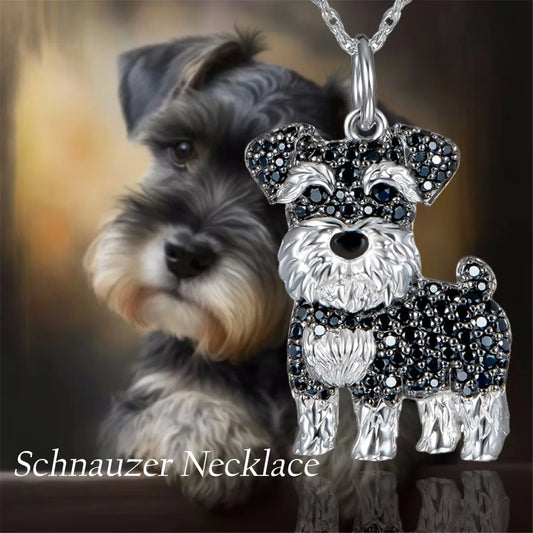 Schnauzer Hondenhanger Ketting - Elegant Puppy Sieraden Cadeau